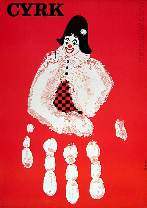Cyrk (Circus) Clown White Handprint